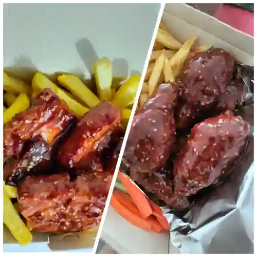 12 Alas 12 Costillas Premium Ahumadas