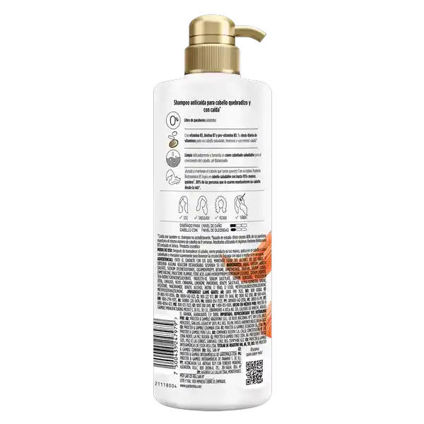 Pantene Shampoo Anticaída Biotinamina + B3 510 mL