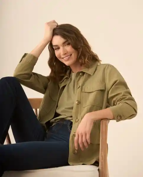 Chaqueta Verde Seco Oscuro Talla M 623G003 Esprit