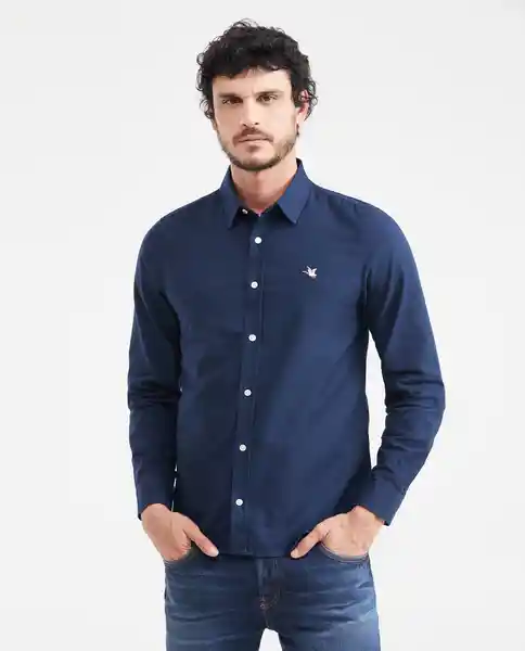 Camiseta Oxford Masculino Azul Medianoche Ultra Oscuro L Chevignon