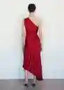 Vestido Claudia Rojo Talla L Mujer Mango