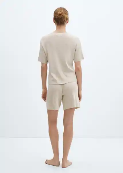 Short Pijama Avellana Beige Talla S Mujer Mango