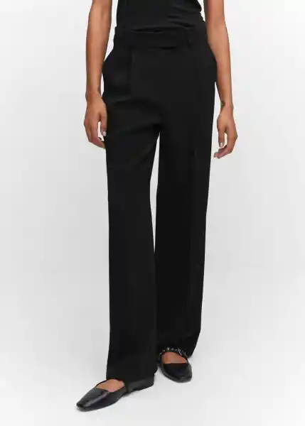 Pantalón Igu Negro Talla 32 Mujer Mango