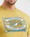 Camiseta Duck Graphic Masculino Verde Talla M Chevignon