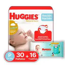 Pañales Huggies Natural Care Etapa 2/P Suavidad Insuperable