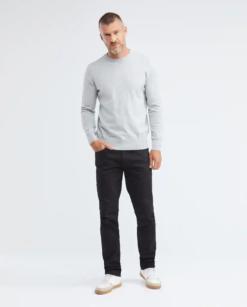 Sueter Basic Cr Gris Londres Medio Talla M Hombre Chevignon