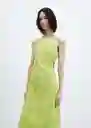 Vestido Elna-h Verde Pastel Talla L Mujer Mango