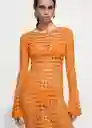 Vestido Sea Naranja Talla M Mujer Mango