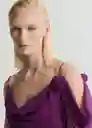 Vestido Lotus Morado Talla S Mujer Mango