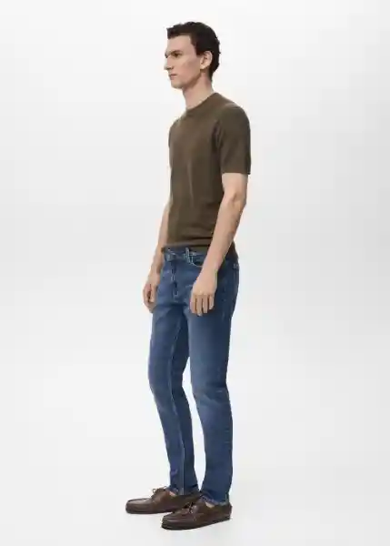 Jean Jan Tejano Oscuro Talla 40 Hombre Mango