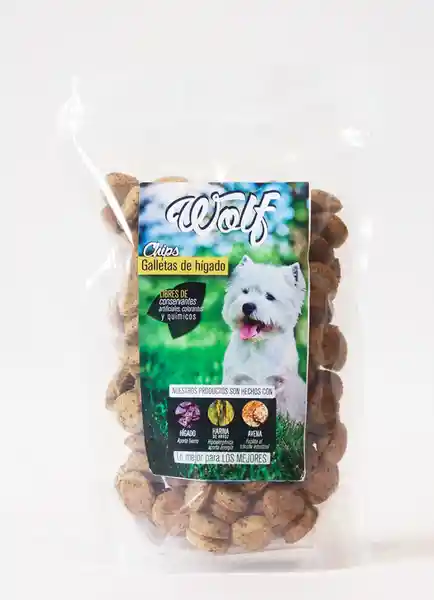 Wolf Alimento Para Perro Galleta Chips de Hígado 1.25 Kg