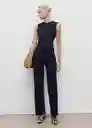 Top Brin Navy Talla M Mujer Mango