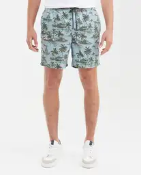 Short Palms Swimwear Azul Talla S Masculino Chevignon