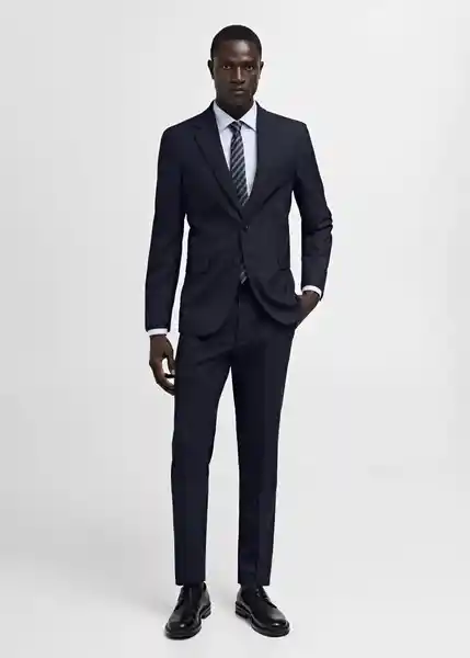 Blazer Americana Milan Navy Talla 50 Hombre Mango