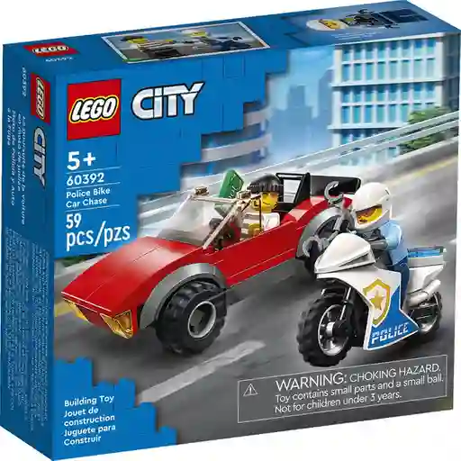 Lego Set de Construcción Moto Policía y Auto a la Fuga