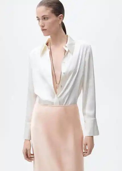 Falda Mia2 Salmón Talla L Mujer Mango