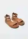 Sandalia Sala Cuero Talla 38 Mujer Mango
