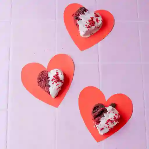 Promo x3 brownies corazón