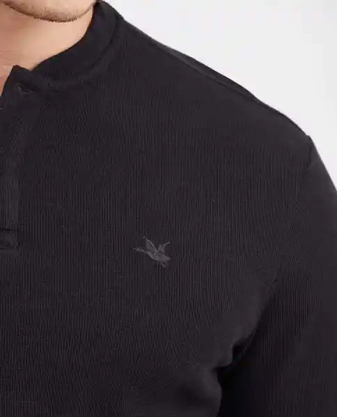 Camiseta Long Sleeve Negro Sombrio Ultraoscuro T S Chevignon