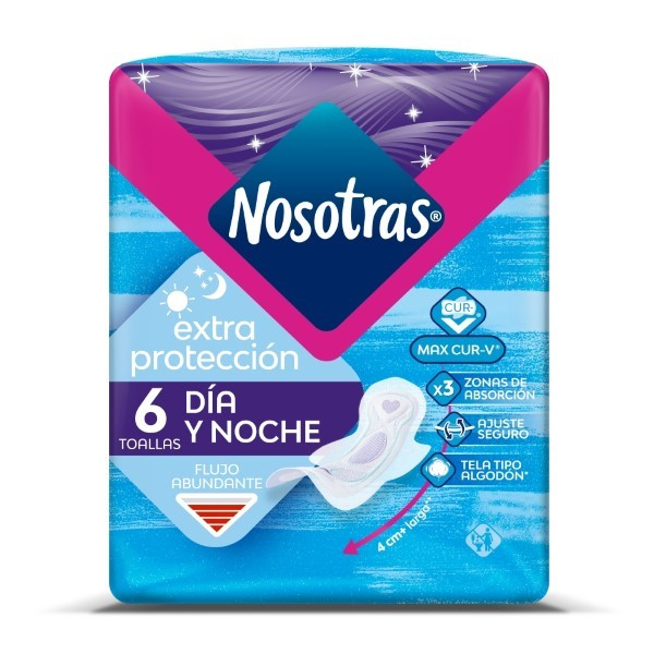 Nosotras Toallas Higiénicas Extra Protección 6 und