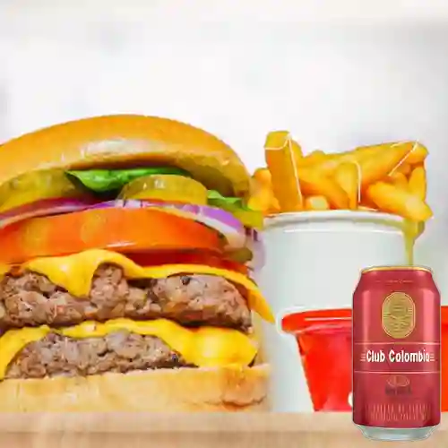 Combo Double Burger + Club col. Roja Lta 330ml
