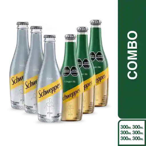 Combo Schweppes Soda 3 Und + Schweppes Ginger 3 Und