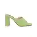 Sandalias Tacón Iris Verde Talla 37