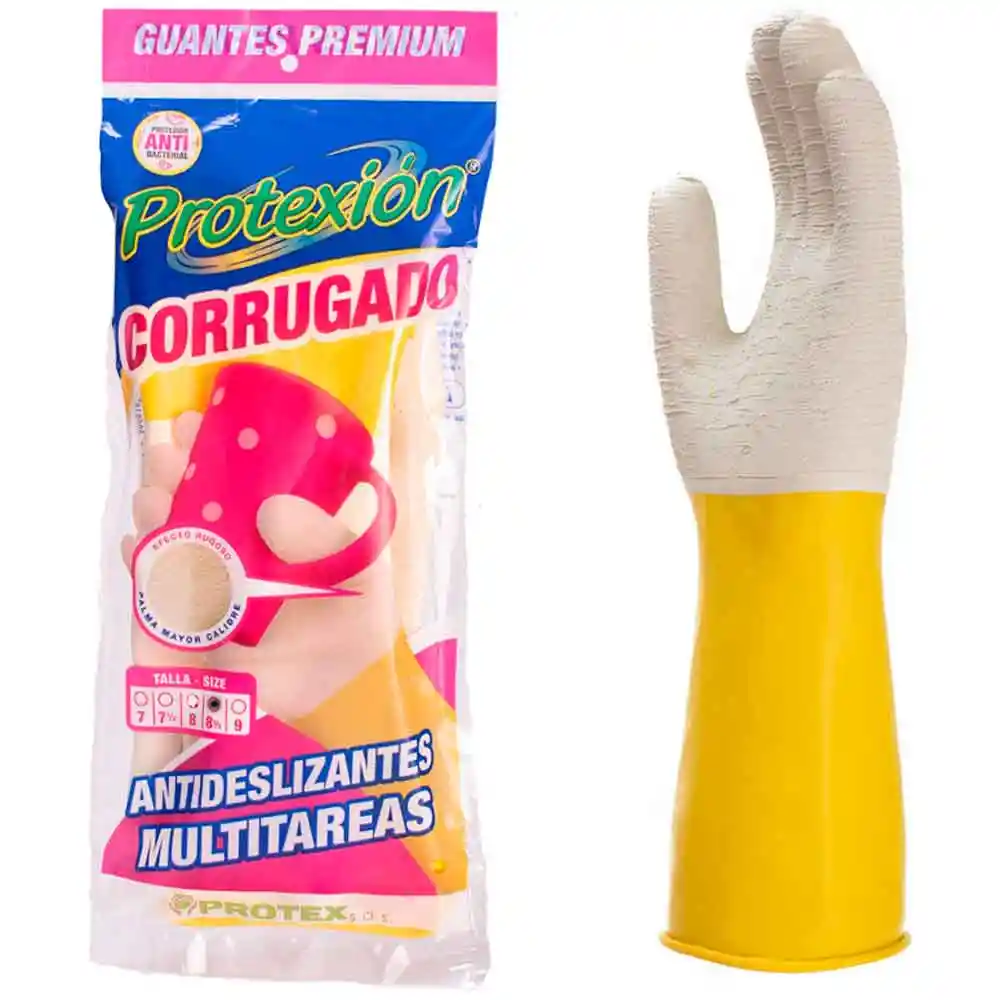 Guante Protexión Domestico Corrugado Talla 8.5