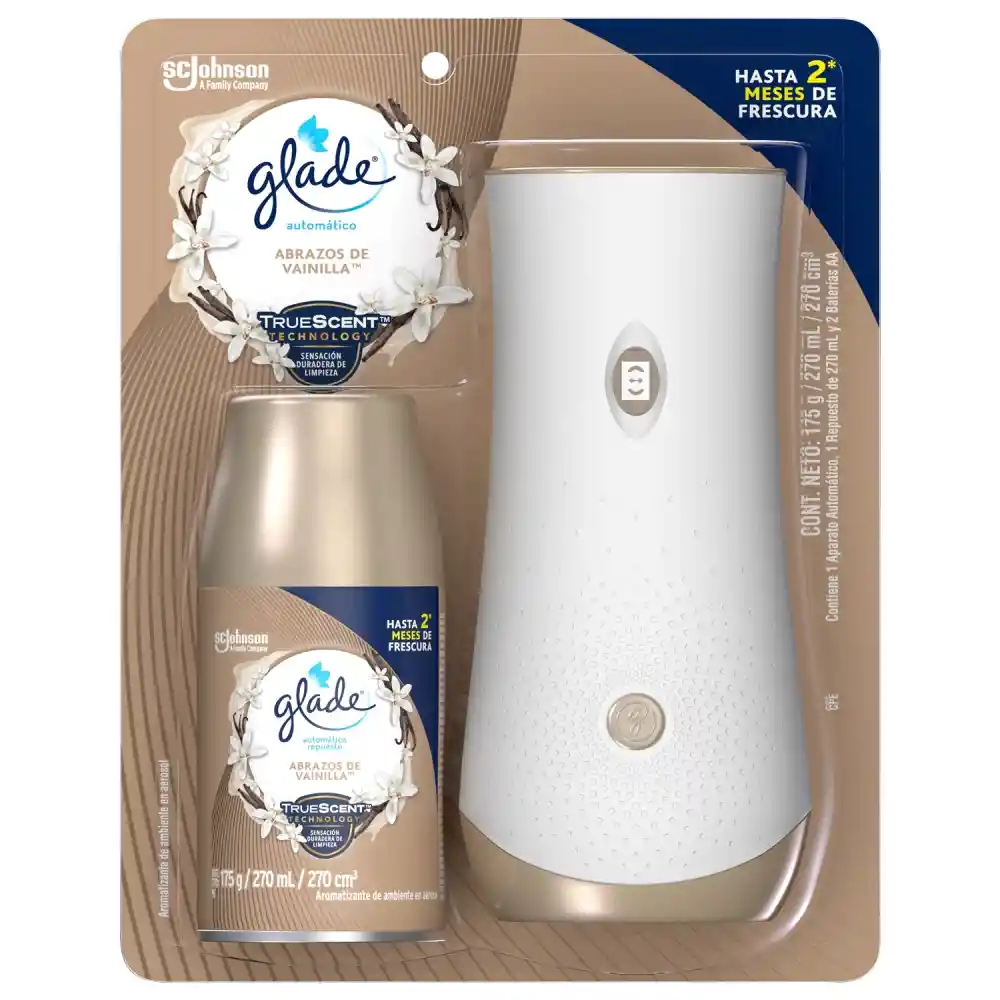 Glade Ambientador Automático en Aerosol Vainilla