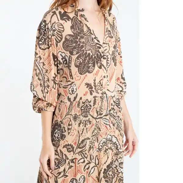  Vestido Lisboa Mujer Amarillo Luminoso Claro Talla S Naf-Naf 