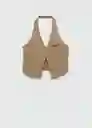 Top Tartufo Marrón Talla M Mujer Mango
