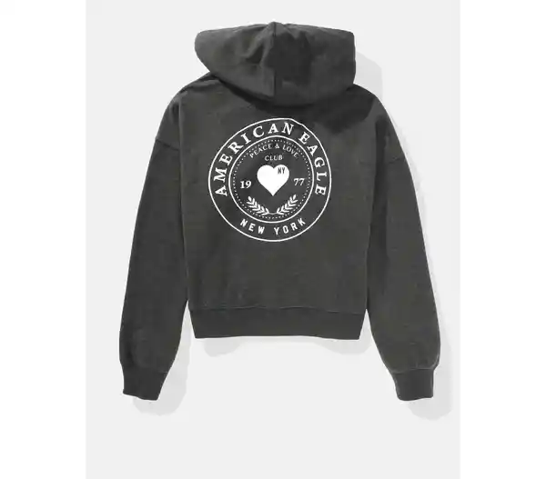 Buzo Mujer Gris Talla Small American Eagle