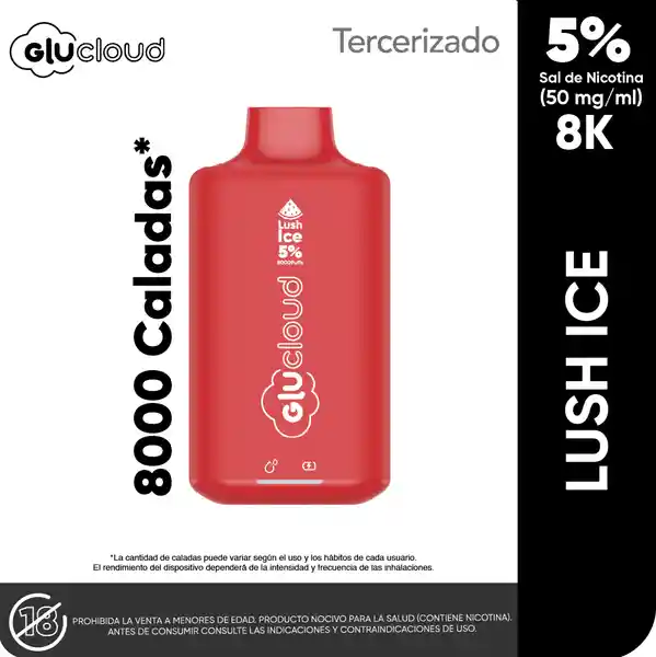 Vapeador Glucloud Lush Ice 8K