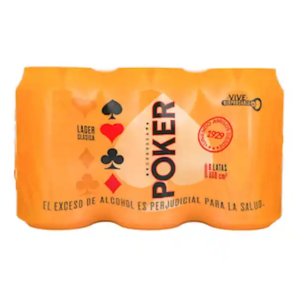 Poker Cerveza Tipo Lager en Lata