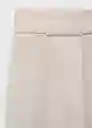 Short Greta Beige Talla 38 Mujer Mango