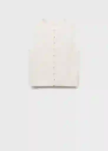 Chaleco Drop Blanco Talla S Mujer Mango
