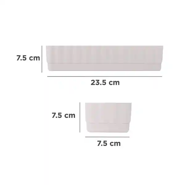 Organizador Plástico Apilable Escritorio Macaron Blanco Miniso