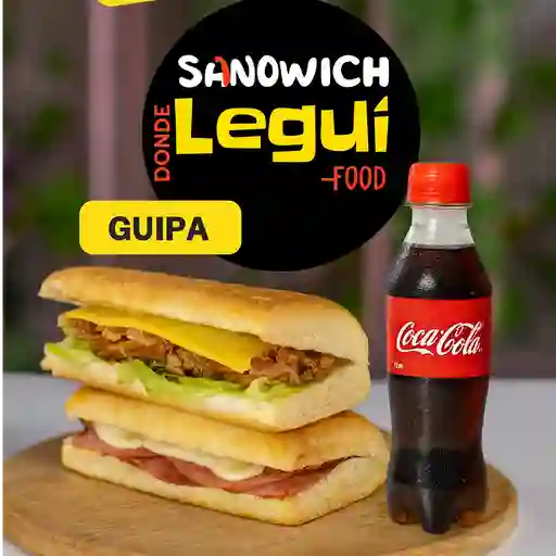 Combo 2 guipas 1 rabo de gallo coca cola
