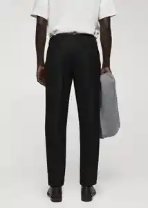 Pantalón Ares Negro Talla 38 Hombre Mango