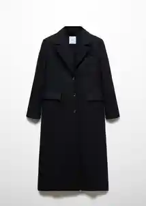 Abrigo Dejavu Negro Talla XL Mujer Mango