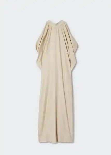 Vestido Leialu-A Oro Talla L Mujer Mango