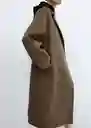 Abrigo Batin Khaki Talla S Mujer Mango