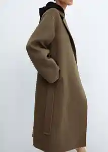 Abrigo Batin Khaki Talla S Mujer Mango