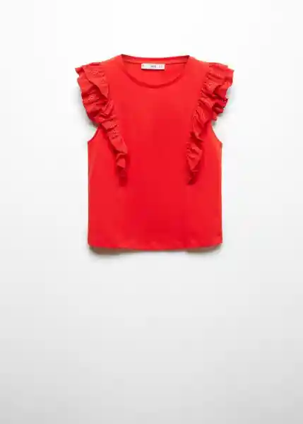 Camiseta Duna Rojo Talla S Mujer Mango