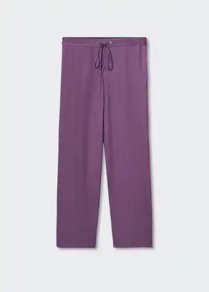 Pantalón Tell-W Morado Talla M Mujer Mango