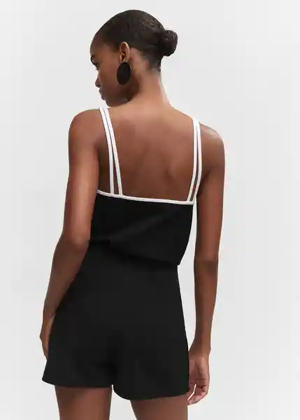 Top Brie Negro Talla M Mujer Mango