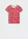 Camiseta Mangofi-H Rojo Talla XS Mujer Mango