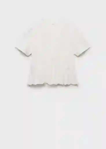 Camiseta Molly Off White Talla S Mujer Mango