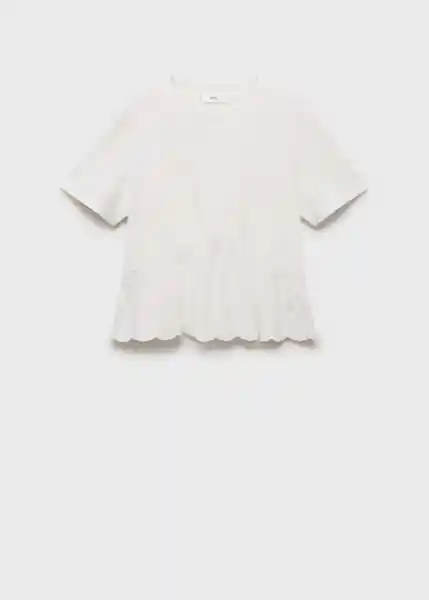 Camiseta Molly Off White Talla S Mujer Mango