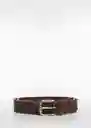 Cinturón Trenza Marrón Talla 90 Hombre Mango